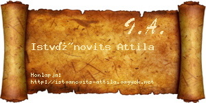 Istvánovits Attila névjegykártya
